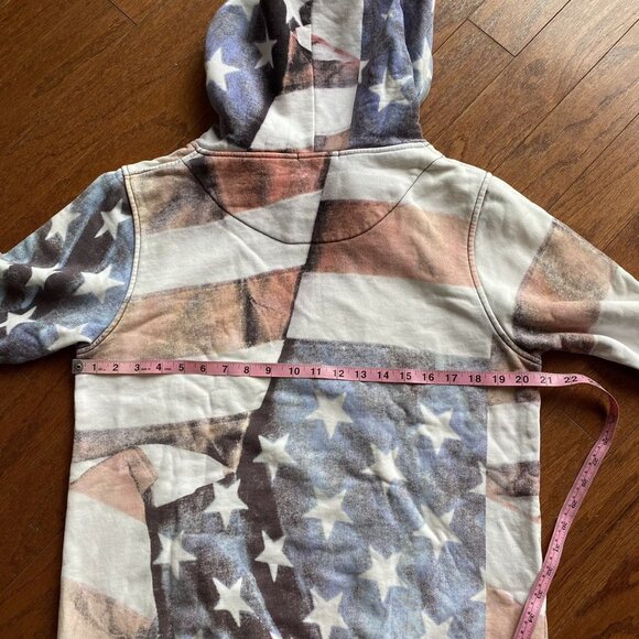 rare all over american flag print ksubii pullover hoodie - Picture 5 of 6